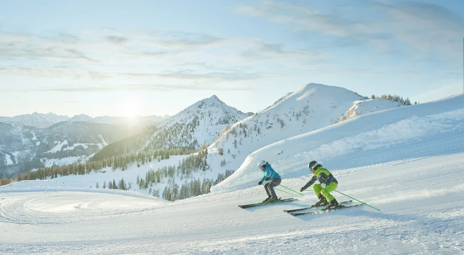 Surroundings in winter - skiing